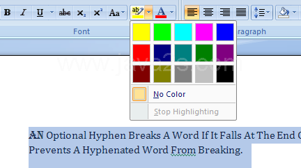 Click the Highlight button arrow, and then click the color you want.