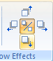 To change the location and length of a shadow, click any of the Nudge Shadow buttons.