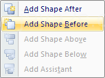 Then select the position where you want to insert a shape.