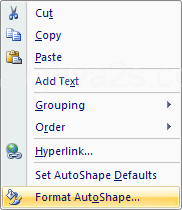 Then click Format Shape