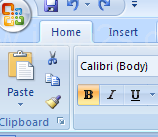 Click the Home tab.