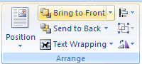 Click the Bring to Front button arrow