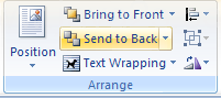 Click the Send to Back button arrow