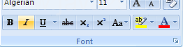 Italic format button