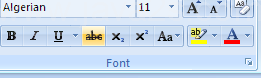 Strikethrough format button