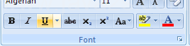 Underline format button