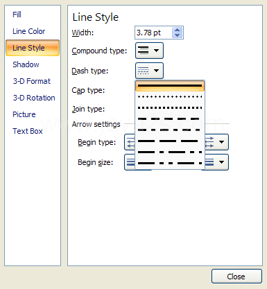 Click Dash type