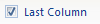 Select 'Last Column' to format the last column of the table as special.