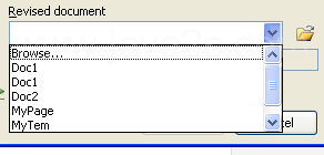 Then select the revised document and double-click it.