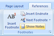 Then click the Show Notes button.