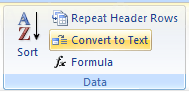 Then click the Convert to Text button