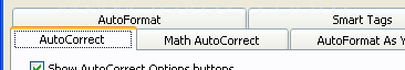 Click the AutoCorrect tab.