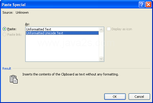 Then select the object format.