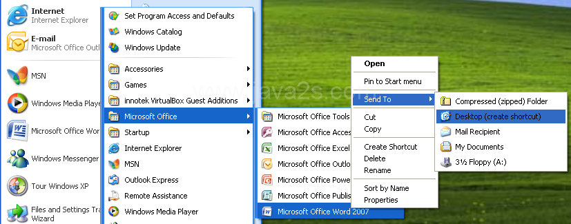 And then click 'Create Shortcut'.