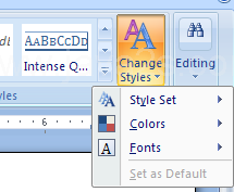 Click the Change Styles button.