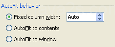 Select an AutoFit column width option.