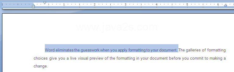 The first-line point stays in place at the left margin, and the rest of the lines of the paragraph shift.