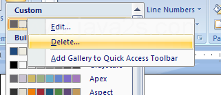 Then click Delete