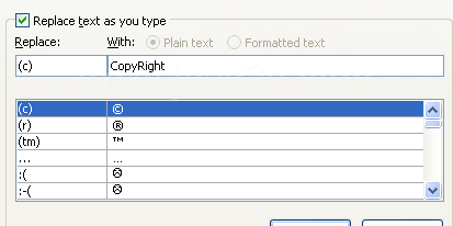 Then type the replacement entry.