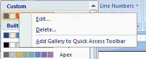 Then right-click the theme color