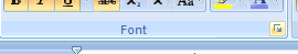 Or click the Font Dialog Box Launcher to format the reference marks.