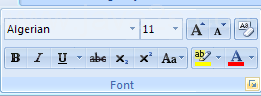 Click the Font Dialog Box Launcher.