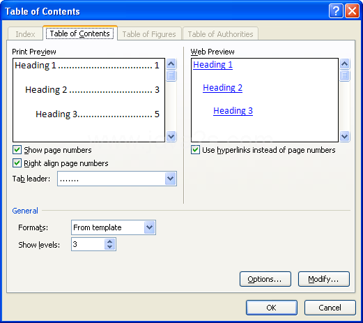 Deselect the Right align page numbers if you want the page number to appear immediately after the chapter or heading name