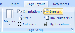 Click Page Break button
