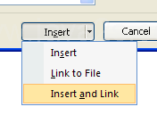 Then click Insert and Link.