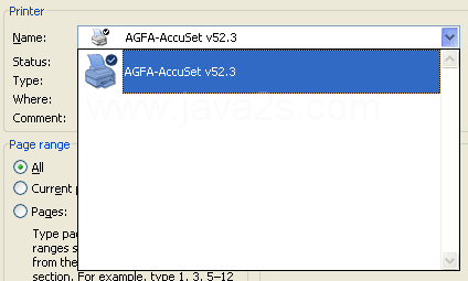 Click the Name list arrow, and then click the printer you want to use.