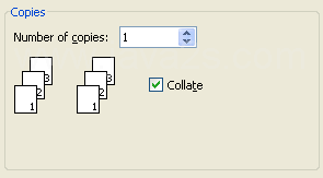 Set the Number of copies up or down arrow to specify the number of copies.