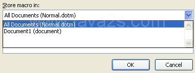 Select 'This Document': the macro is available only in this document.