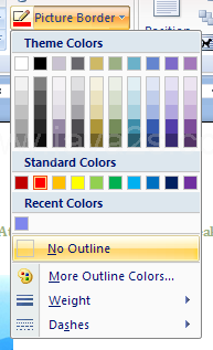 Then click No Outline.
