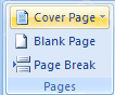 Then click the Cover Page button