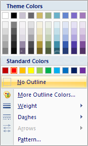Then click No Outline.