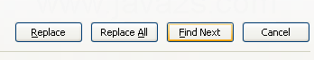 To replace the formatting one instance, click Find Next, and then click Replace.