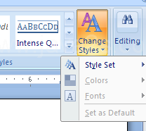 Click the Change Styles button