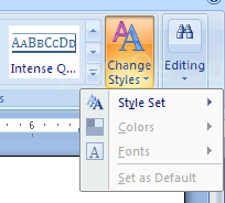 Then click the Change Styles button