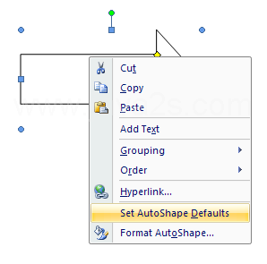 Then click Set as Default Shape.
