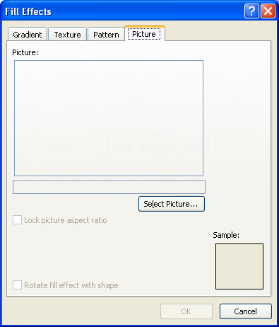 Then click the Picture or texture fill option