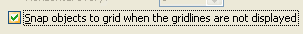 Select the Snap objects to grid when the gridlines are not displayed check box.