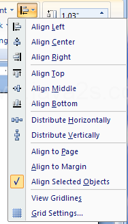 Then click the Align button