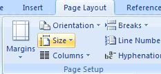 Then click the Size button